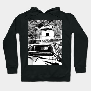 French Cars In a Scrap Yard Hoodie